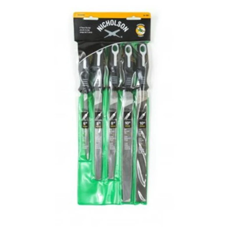 Nicholson 5 Piece General Purpose File Kit, Ergonomic Handles - 22040H